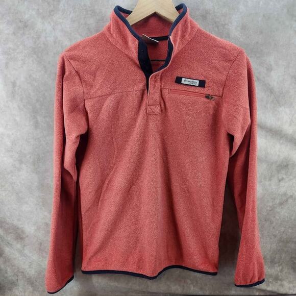 Columbia Other - Columbia Boys PFG Fleece Quarter Snap Fleece‎ Sweatshirt Size 14/16
